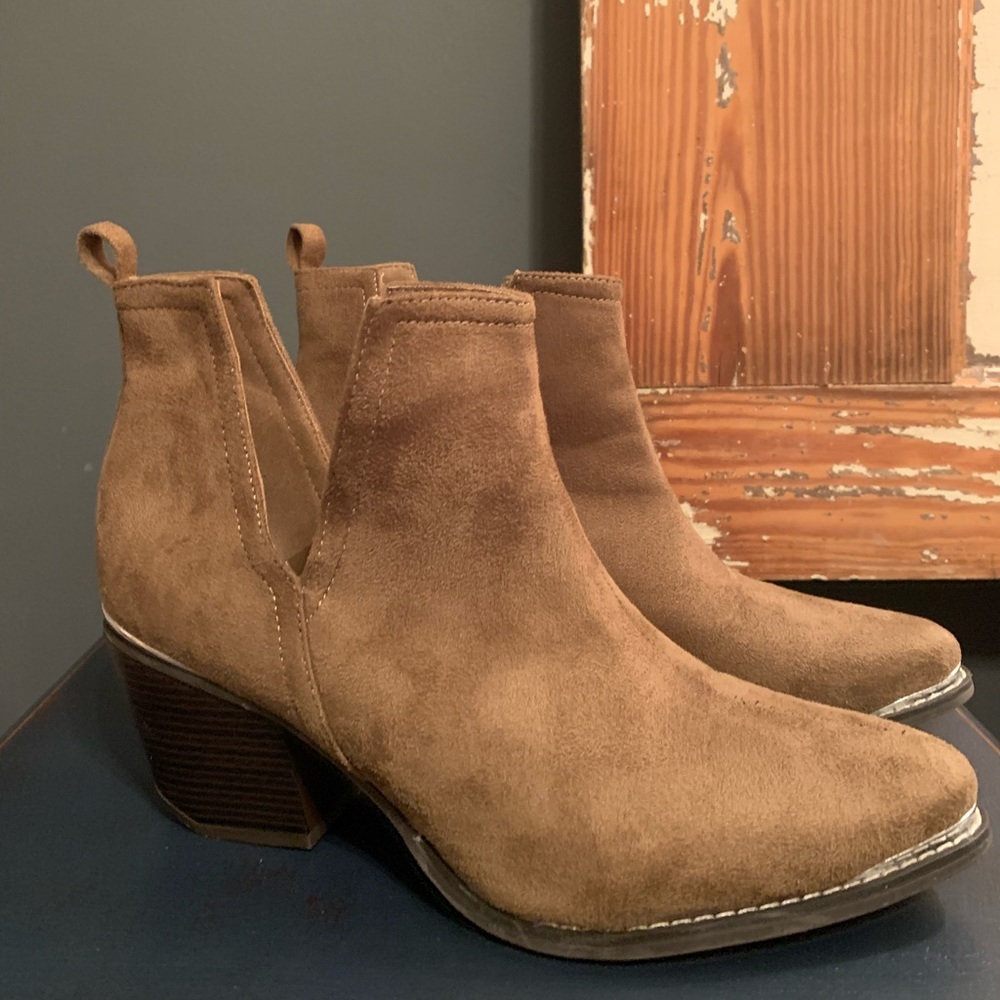 Brown Suede Booties